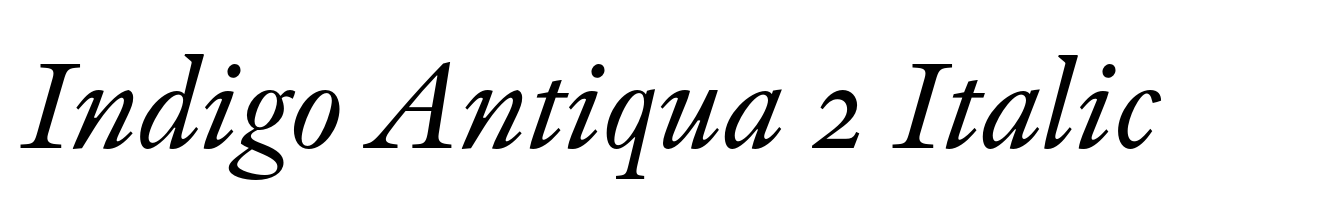 Indigo Antiqua 2 Italic